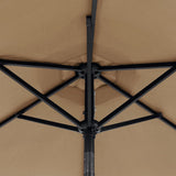 vidaXL Parasol met stalen paal 225x225x212 cm wit