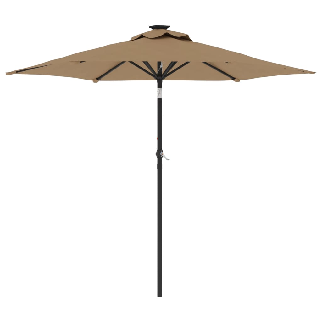 vidaXL Parasol met stalen paal 225x225x212 cm wit