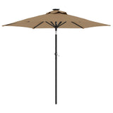vidaXL Parasol met stalen paal 225x225x212 cm wit