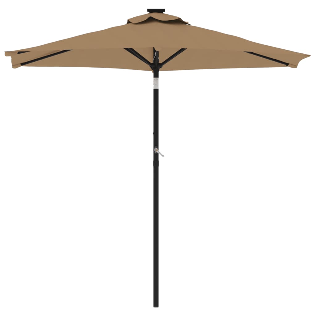 vidaXL Parasol met stalen paal 225x225x212 cm wit