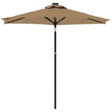vidaXL Parasol met stalen paal 225x225x212 cm wit