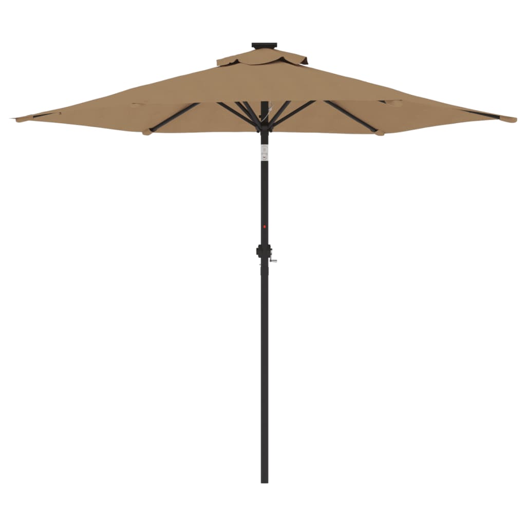 vidaXL Parasol met stalen paal 225x225x212 cm wit