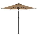 vidaXL Parasol met stalen paal 225x225x212 cm wit