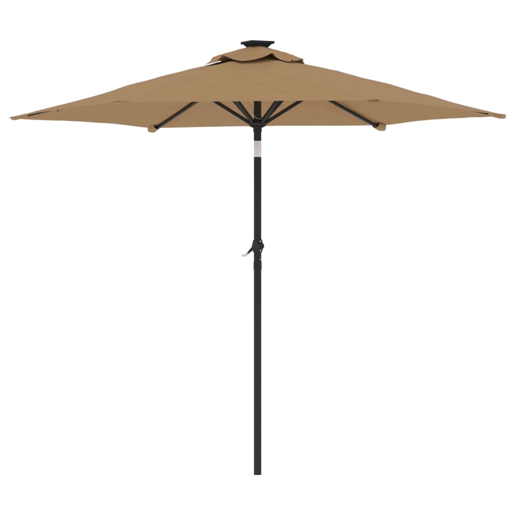 vidaXL Parasol met stalen paal 225x225x212 cm wit