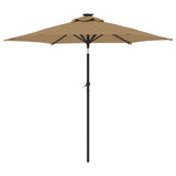 vidaXL Parasol met stalen paal 225x225x212 cm wit