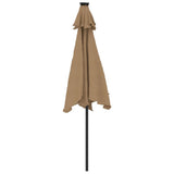 vidaXL Parasol met stalen paal 225x225x212 cm wit