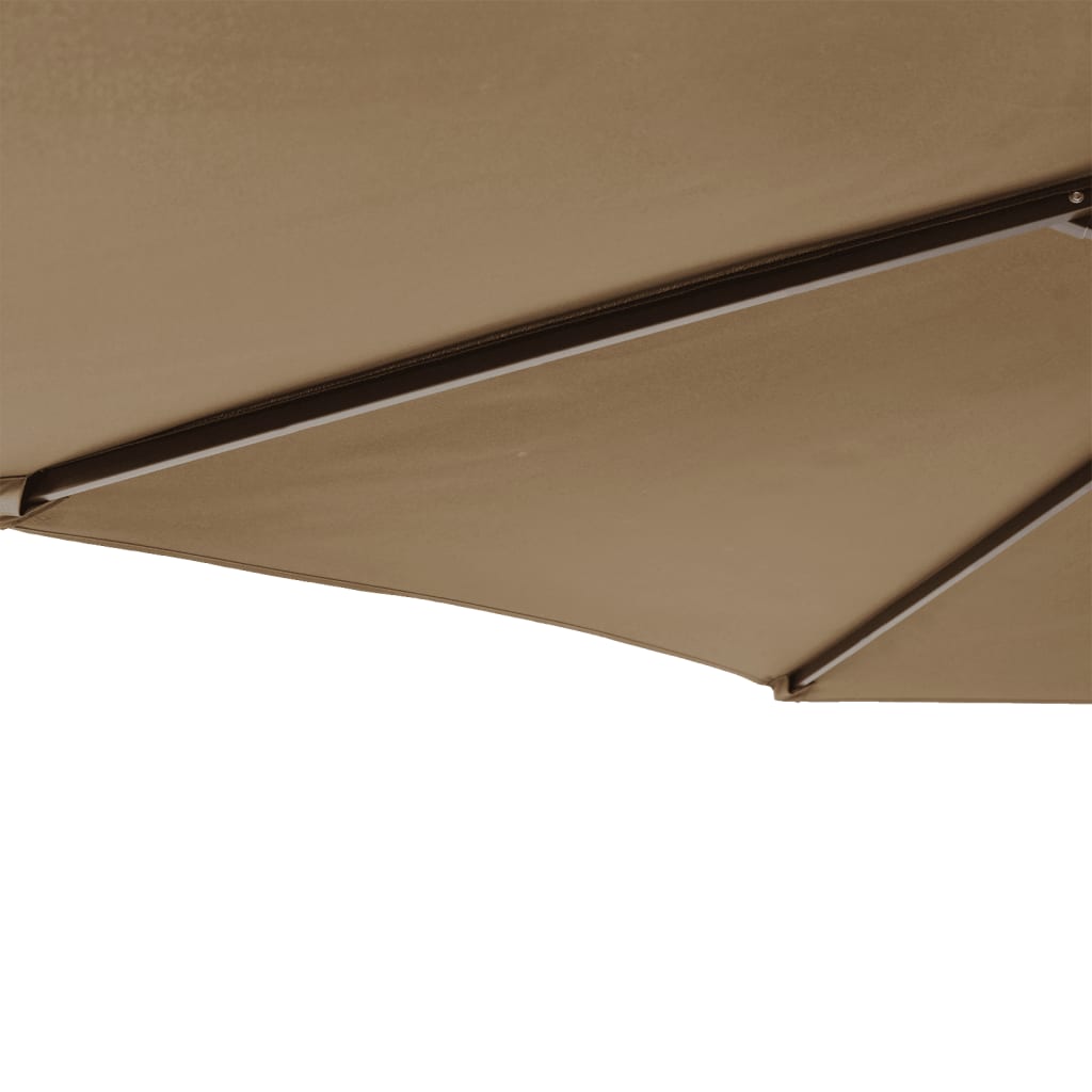 vidaXL Parasol met stalen paal 225x225x212 cm wit