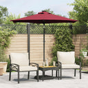 vidaXL Parasol met stalen paal 225x225x212 cm wit