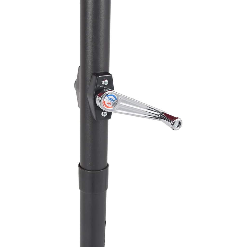vidaXL Parasol met LED's en stalen paal 225x225x212 cm wit