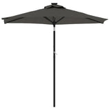 vidaXL Parasol met LED's en stalen paal 225x225x212 cm wit