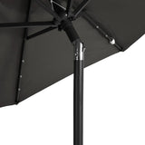 vidaXL Parasol met LED's en stalen paal 225x225x212 cm wit