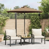 vidaXL Parasol met LED's en stalen paal 225x225x212 cm wit