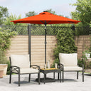 vidaXL Parasol met LED's en stalen paal 225x225x212 cm wit