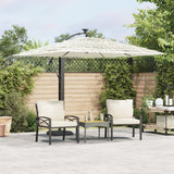 vidaXL Parasol met stalen paal 246x246x230 cm bruin