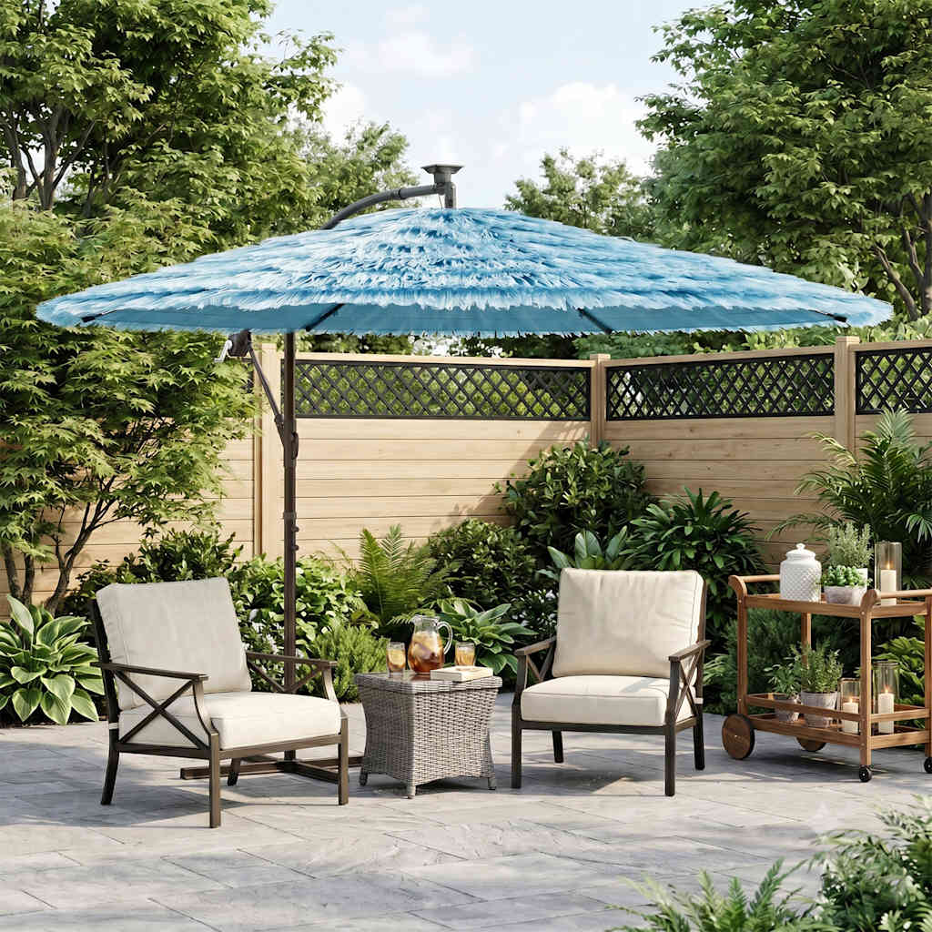 vidaXL Parasol met stalen paal 246x246x230 cm bruin