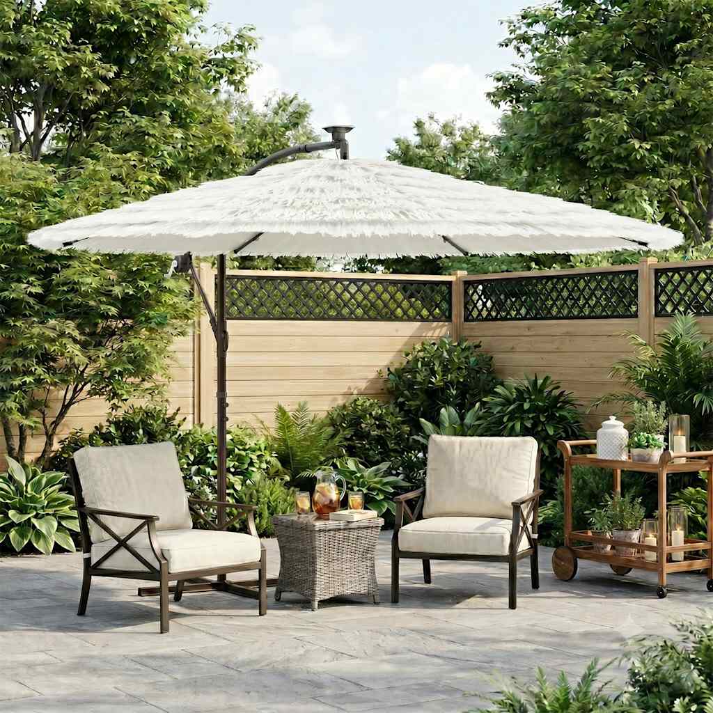 vidaXL Parasol met stalen paal 246x246x230 cm bruin