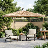 vidaXL Parasol met stalen paal 246x246x230 cm bruin