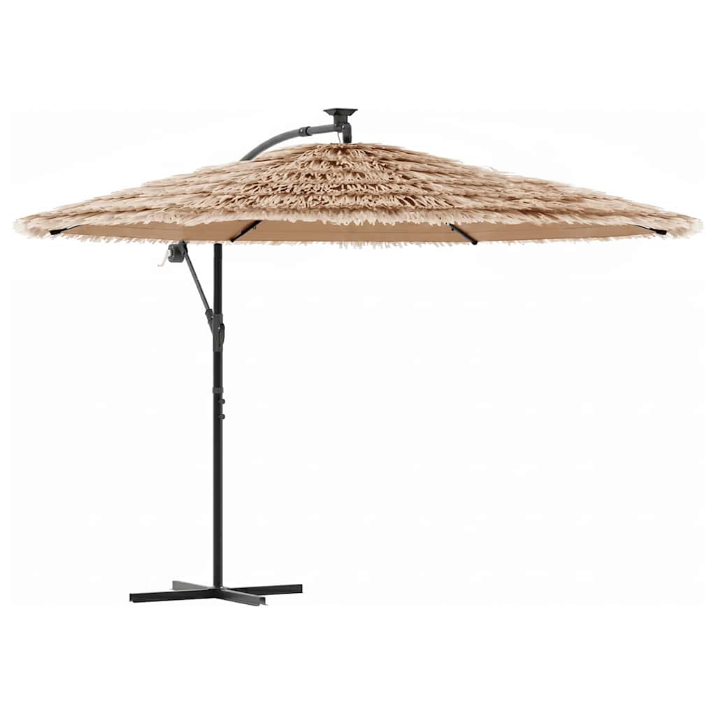 vidaXL Parasol met stalen paal 246x246x230 cm bruin
