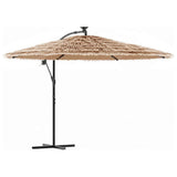 vidaXL Parasol met stalen paal 246x246x230 cm bruin