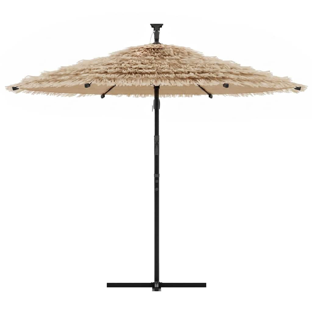 vidaXL Parasol met stalen paal 246x246x230 cm bruin