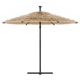 vidaXL Parasol met stalen paal 246x246x230 cm bruin