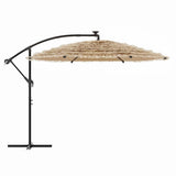 vidaXL Parasol met stalen paal 246x246x230 cm bruin
