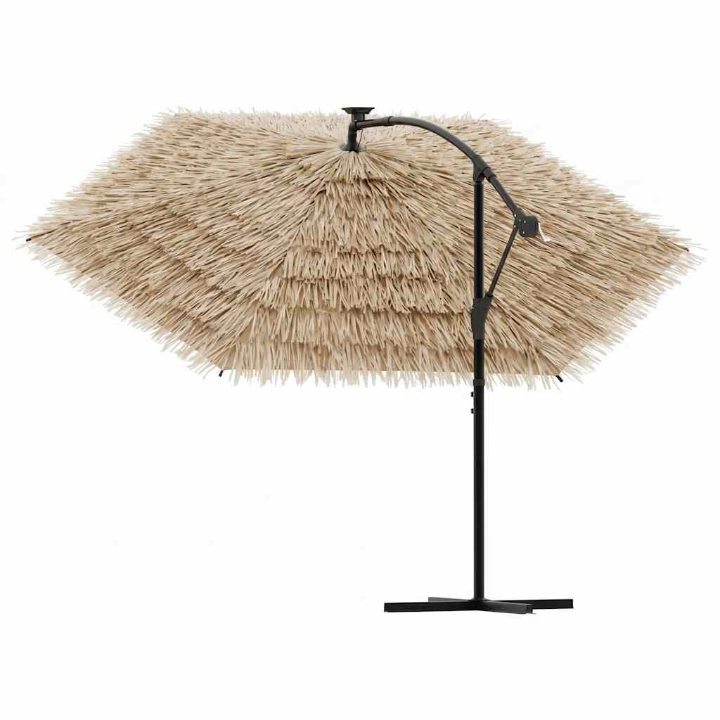 vidaXL Parasol met stalen paal 246x246x230 cm bruin