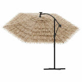 vidaXL Parasol met stalen paal 246x246x230 cm bruin