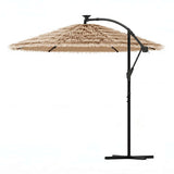 vidaXL Parasol met stalen paal 246x246x230 cm bruin