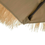 vidaXL Parasol with LEDs and Steel Pole 246x246x230 cm Brown