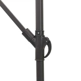 vidaXL Parasol with LEDs and Steel Pole 246x246x230 cm Brown