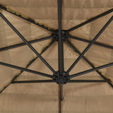 vidaXL Parasol met stalen paal 248x248x248 cm bruin