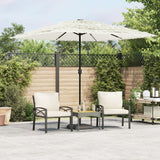 vidaXL Parasol met stalen paal 248x248x248 cm bruin