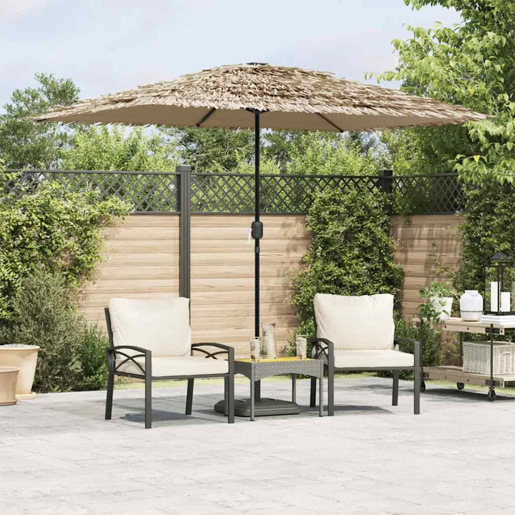 vidaXL Parasol met stalen paal 248x248x248 cm bruin