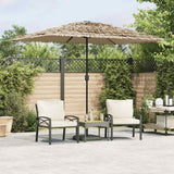 vidaXL Parasol met stalen paal 248x248x248 cm bruin