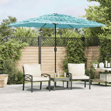 vidaXL Parasol met stalen paal 248x248x248 cm bruin