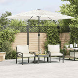 vidaXL Parasol met stalen paal 248x248x248 cm bruin