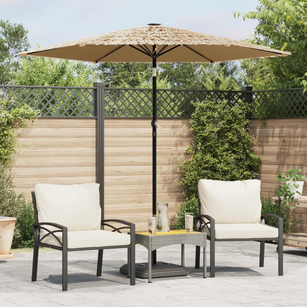 vidaXL Parasol met stalen paal 248x248x248 cm bruin