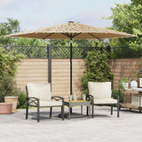 vidaXL Parasol met stalen paal 248x248x248 cm bruin