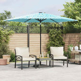 vidaXL Parasol met stalen paal 248x248x248 cm bruin