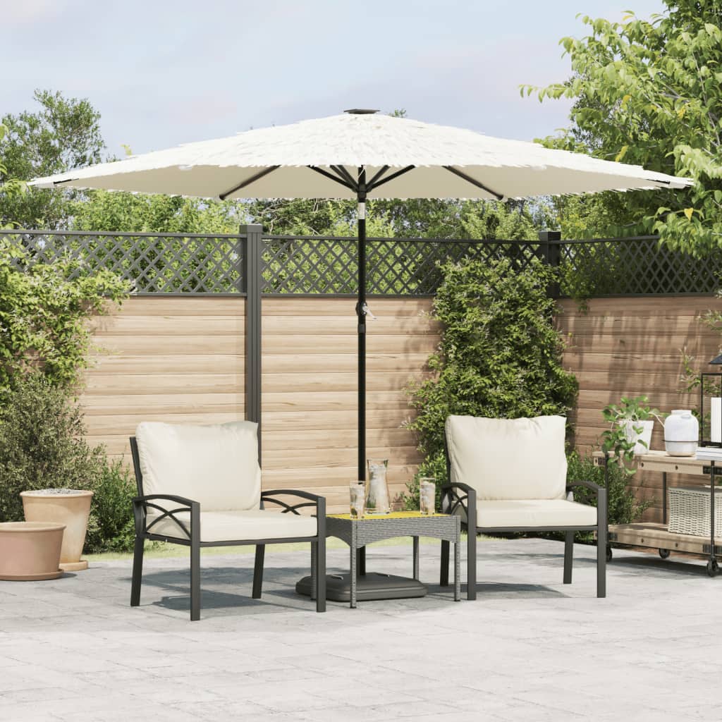 vidaXL Parasol met stalen paal 248x248x248 cm bruin