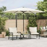 vidaXL Parasol met stalen paal 248x248x248 cm bruin