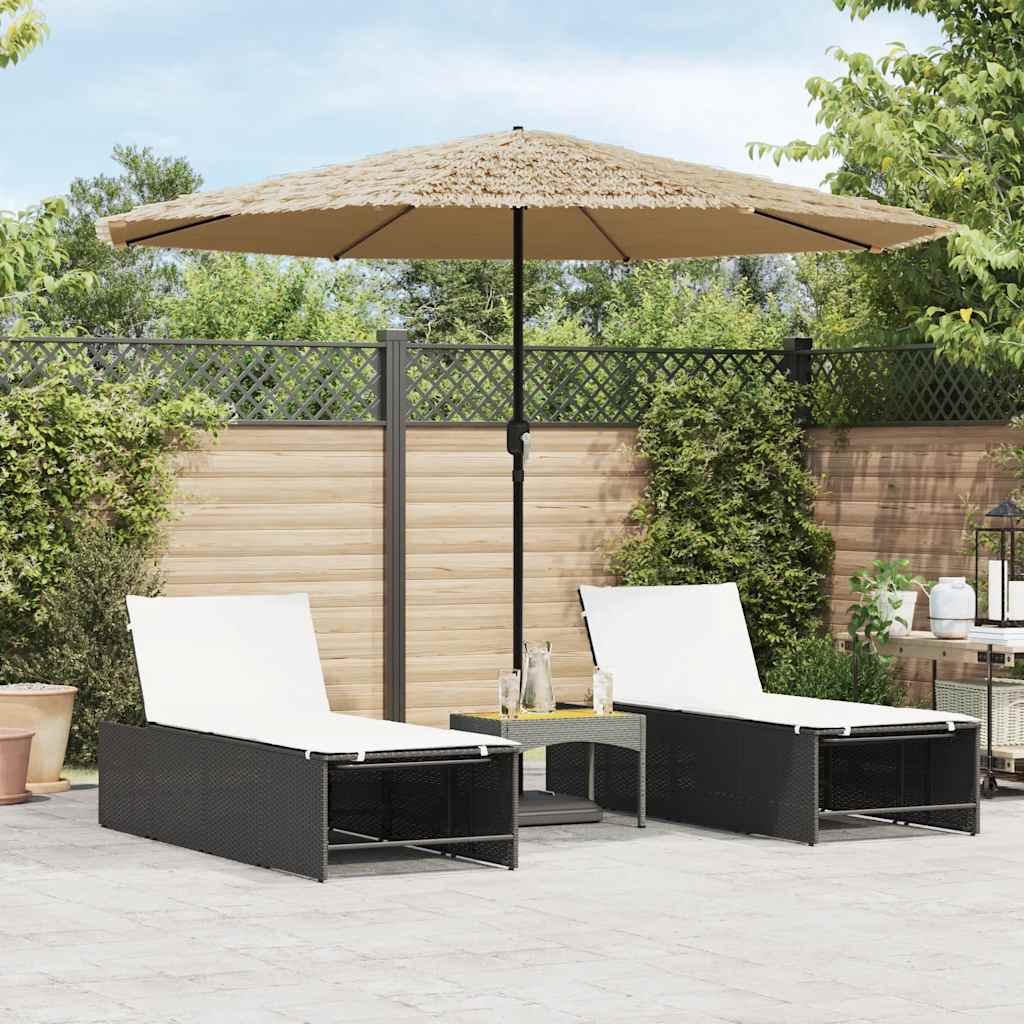 vidaXL Parasol met stalen paal 248x248x248 cm bruin
