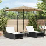 vidaXL Parasol met stalen paal 248x248x248 cm bruin