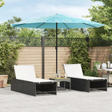 vidaXL Parasol met stalen paal 248x248x248 cm bruin