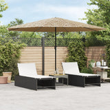 vidaXL Parasol met stalen paal 248x248x248 cm bruin