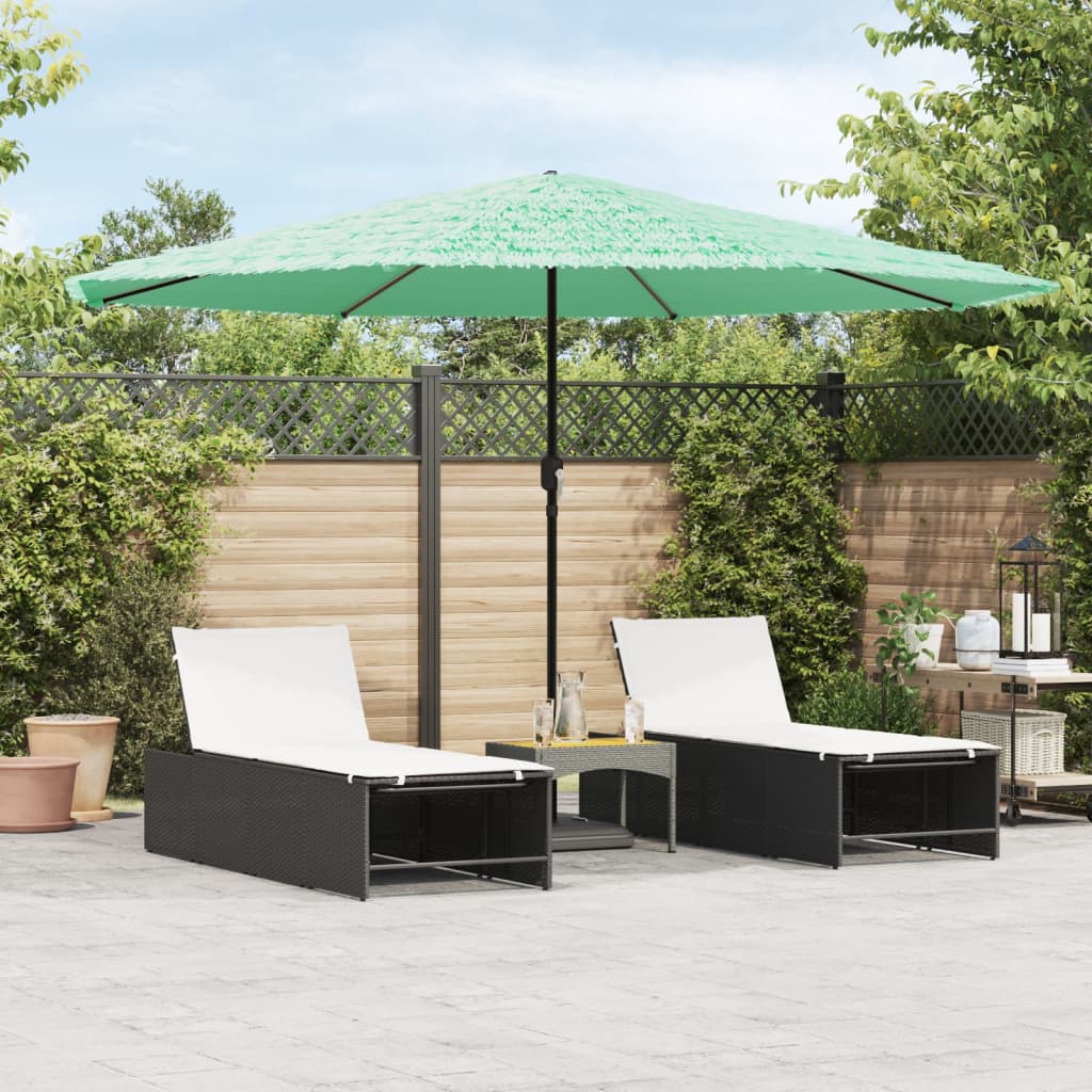 vidaXL Parasol met stalen paal 248x248x248 cm bruin