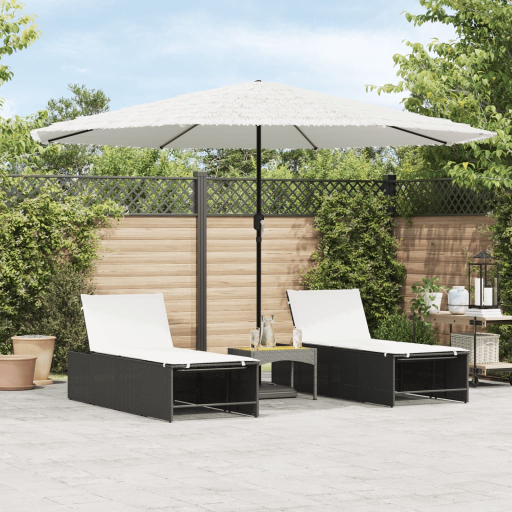 vidaXL Parasol met stalen paal 248x248x248 cm bruin
