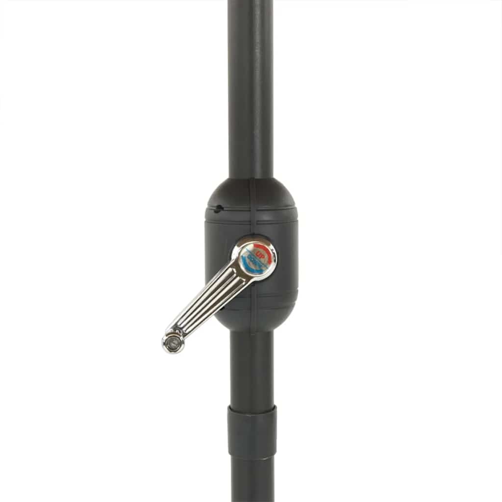 vidaXL Parasol met LED's en stalen paal 248x248x248 cm bruin