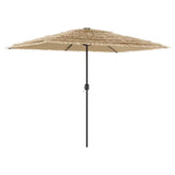 vidaXL Parasol met LED's en stalen paal 248x248x248 cm bruin